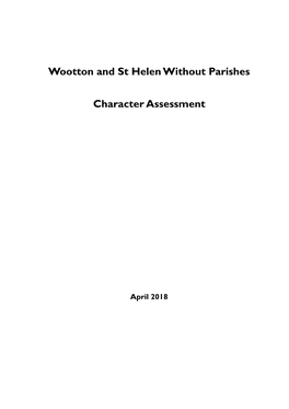 Wootton and St Helen Without Parishes Character Assessment