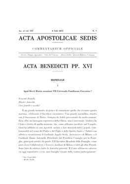 Acta Apostolicae Sedis