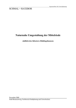 Naturnahe Umgestaltung Der Mittelriede