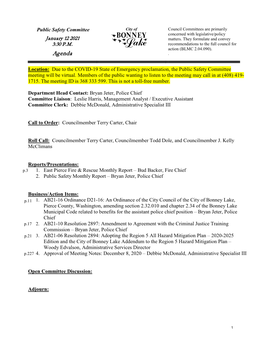 Bonney Lake City Council Agenda Bill (AB)