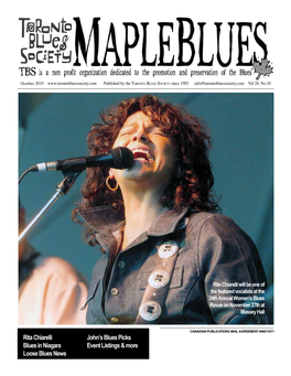 Rita Chiarelli Blues in Niagara Loose Blues News John's Blues Picks