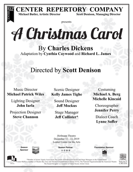 CENTER REPERTORY COMPANY by Charles Dickens Directed by Scott