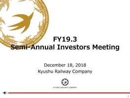 FY19.3 Semi-Annual Investors Meeting