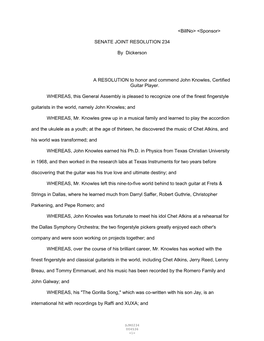 SENATE JOINT RESOLUTION 234 by Dickerson a RESOLUTION To