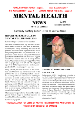 MENTAL HEALTH NEWS Issue 8: AUTUMN 2017