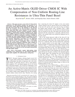 An Active-Matrix OLED Driver CMOS IC with Compensation of Non