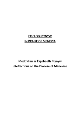 Reflections on the Diocese of Menevia) 2