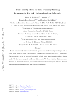 Arxiv:2010.06762V3 [Hep-Th] 26 Mar 2021