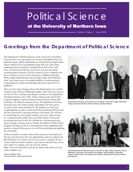 Political Science at the University of Northern Iowa at the University of Northern Iowa