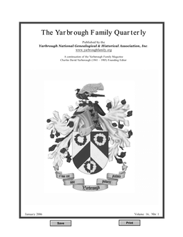 The Yarbrough Family Quarterly