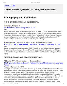 Bibliography and Exhibitions