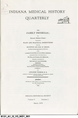 Indiana Medical History Quarterly