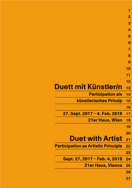 Duett Mit Künstlerin Duet with Artist