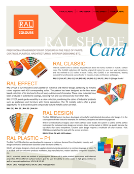 RAL Shade Card and Other Similar Products