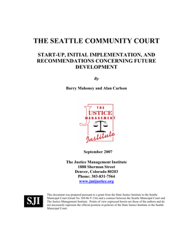 The Seattle Community Court