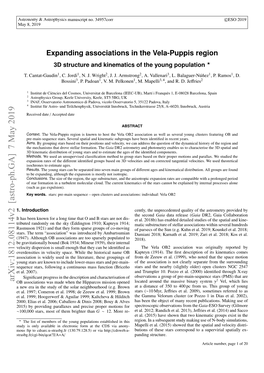 Expanding Associations in the Vela-Puppis Region: 3D Structure