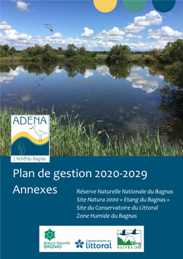 Plan De Gestion 2020-2029 Annexes Réserve Naturelle Nationale Du Bagnas