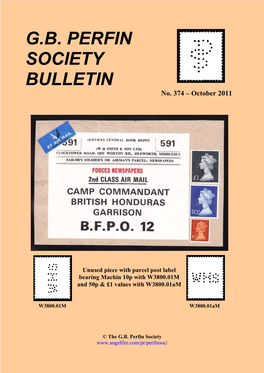 G.B. PERFIN SOCIETY BULLETIN No