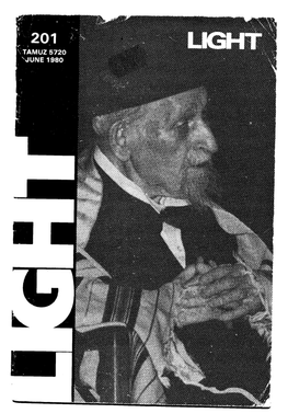 Light Magazine Article About Rabbi Dr. Joseph Breuer