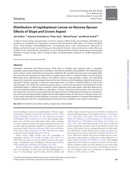 Distribution of Lepidopteran Larvae on Norway Spruce: Effects of Slope and Crown Aspect