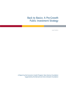 A Pro-Growth Public Investment Strategy