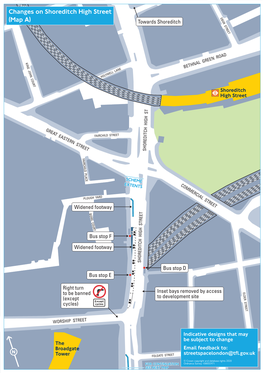 Changes on Shoreditch High Street (Map A)