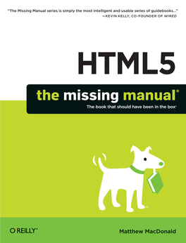 HTML5: the Missing Manual by Matthew Macdonald