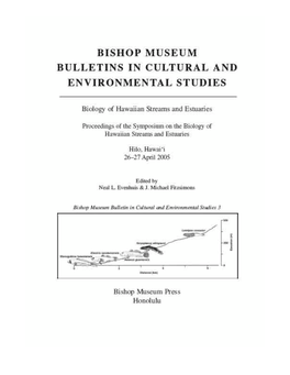 Biology of Hawaiian Streams and Estuaries