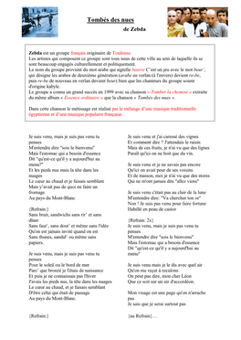 Chanson Tombés Des Nues.Pdf