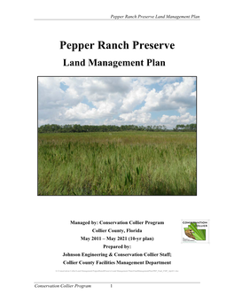 Pepper Ranch Preserve Land Management Plan