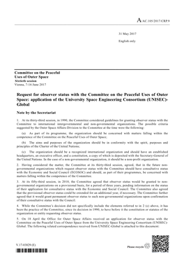 Application of the University Space Engineering Consortium (UNISEC)- Global