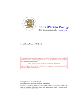 User Documentation for Version 23.1 of the Xepersian Package