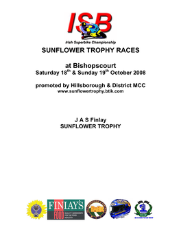 SUNFLOWER TROPHY RACES at Bishopscourt