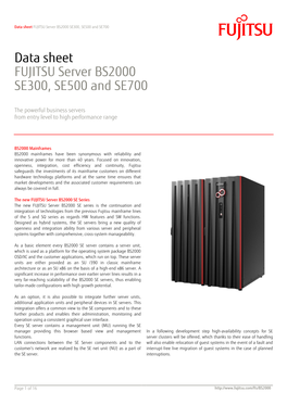 Data Sheet FUJITSU Server BS2000 SE300, SE500 and SE700