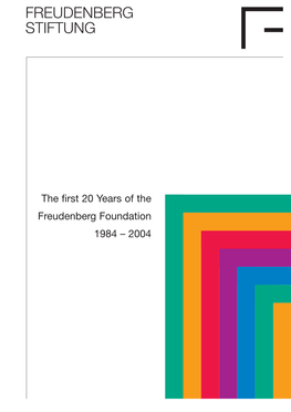 FREUDENBERG STIFTUNG Informiert