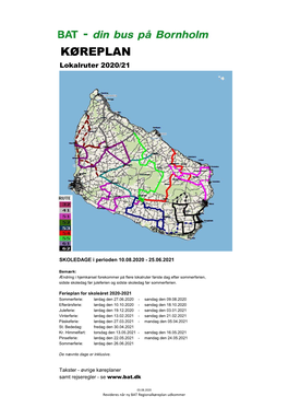 KØREPLAN Lokalruter 2020/21