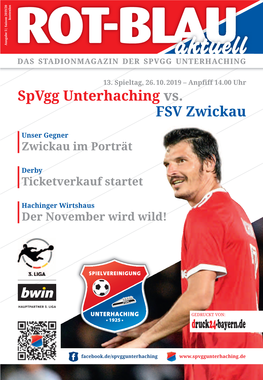 Spvgg Unterhaching Stadionmagazin 2019/2020 Nr. 05.Qxp