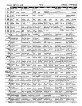 Sunday Morning Grid 4/5/15 Latimes.Com/Tv Times