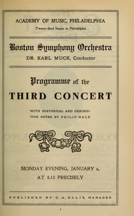 Boston Symphony Orchestra Concert Programs, Season 27,1907