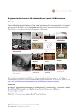 Representing Environmental Risk in the Landscapes of US Militarization