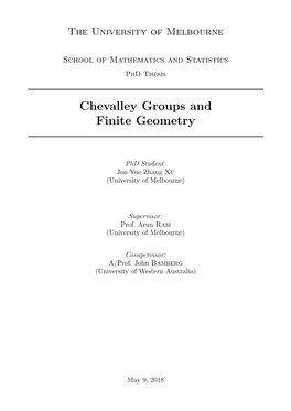 Chevalley Groups and Finite Geometry