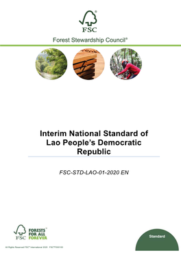 Interim National Standard of Lao People's Democratic Republic