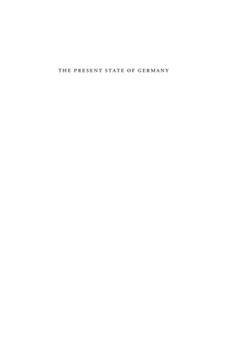 The Present State of Germany Natural Law and Enlightenment Classics