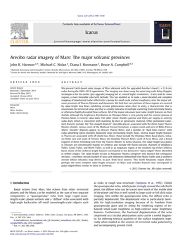 Arecibo Radar Imagery of Mars: the Major Volcanic Provinces ⇑ John K