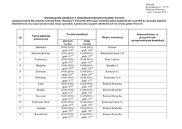 Harmonogram Konsultacji W Jednostkach Pomocniczych Gminy