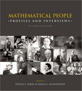 Mathematical People: Profiles and Interviews