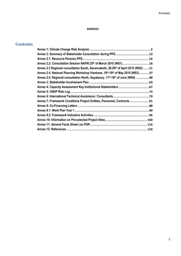 Contents Annex 1: Climate Change Risk Analysis