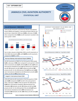 JULY - SEPTEMBER 2020 Quarterly Statistical Report