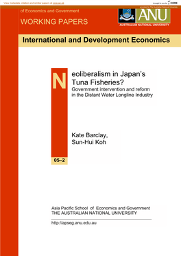 International and Development Economics WORKING PAPERS