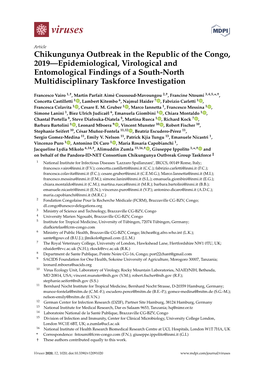 Chikungunya Outbreak in the Republic of the Congo, 2019—Epidemiological, Virological and Entomological Findings of a South-North Multidisciplinary Taskforce Investigation